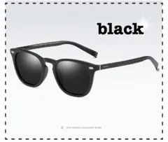 サングラス メガネ ウェリントン型 男女兼用 偏光 ドライブ[黒]