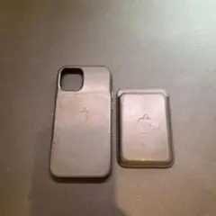 iPhone12 mini 純正レザーケース　ウォレット　セット