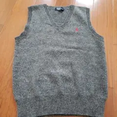 Polo by Ralph Lauren グレー Vネックベスト 140