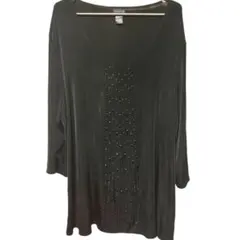 トップス ブラック チュニック シンプル ヴィンテージ古着 おしゃれ服