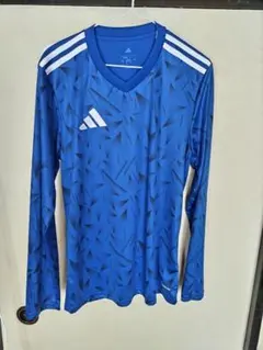 新品 adidas サッカー長袖シャツ ブルー Lのサムネイル