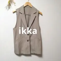 ikka イッカ ベスト トップス 無地 シンプル キレイめ ベージュ
