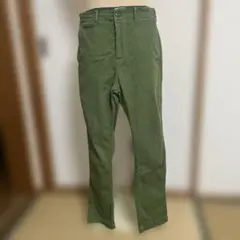 オリーブグリーン スリムフィット ワークパンツのサムネイル