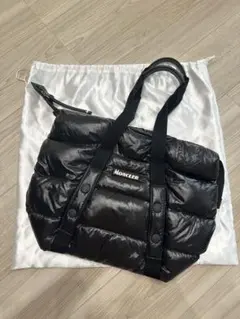 専用✨モンクレール ダウン キルティング レザー ロゴ金具 トートバッグ A4黒 専用✨モンクレール ダウン キルティング レザー ロゴ金具