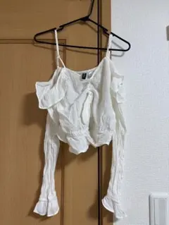 H&M オフショルダー ホワイトシャツ EUR 32