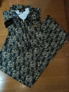 3L、4L くらい 総柄 半袖 大きいサイズ 上下 セットアップ スウェット