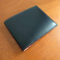 【週末セール】【未使用】BERT HOUSE 二つ折り財布 黒 コードバン
