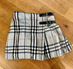 Burberry　チェック柄プリーツスカート（サイドバックル付き）　92/2Y