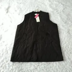 新品未使用Amourireアムリール　キルティングベスト大きいサイズ3L黒