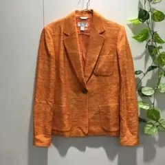 【TALBOTS】ジャケット オレンジ 無地 サイズ10