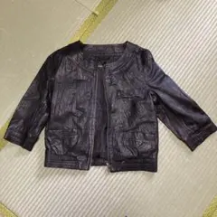 美品 ボナジョルナータ レザージャケット 本革 牛革 裏地 ブラック 黒 M 2025年最新】BUONA GIORNATA レディース レザージャケット