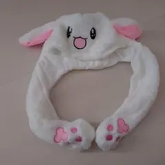 ウサギデザインのフリースカチューシャ