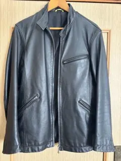 Paul Smith グレー レザー シングルライダースジャケット 牛革 - メルカリ