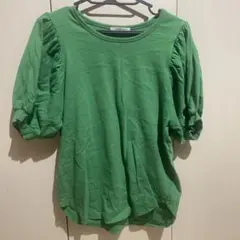 FREAK'S STORE グリーン パフスリーブ 半袖Tシャツ