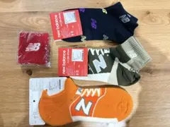 New Balance ソックス 3足セット 25-27cm、リストバンド1点
