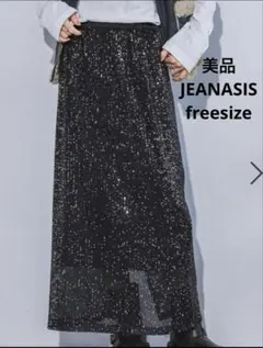 【翌日発送】美品☆JEANASIS スパンコールロングスカート キラキラ フリー