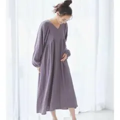ジェラートピケ マタニティ ガーゼ 前開きワンピース 入院服 授乳服のサムネイル