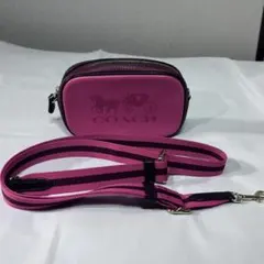COACH ウエストバッグ　ボディバッグ　ピンク　レザー　 美品 COACH コーチ バッグ レディース ボディバッグ アウトレット レザー