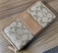 COACH 二つ折り財布 F54630 ベージュ/ブラウン