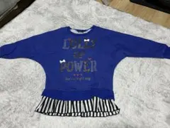 青色ロゴ入りトレーナー　130