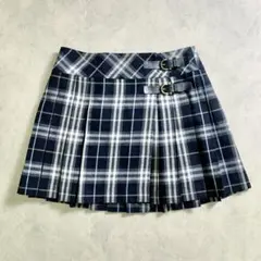 美品　バーバリーブルーレーベル　プリーツ　巻きスカート　ベルト　ノバチェック