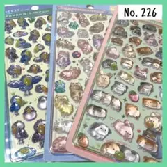 【226】 ボンボンドロップ ３枚 ハシビロコウ・アルパカ・うさぎ＆モルモット