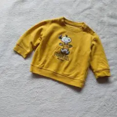 UNIQLO　スヌーピー刺繍　イエロートレーナー 80