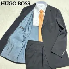ボスBOSSネイビーシングルアンコンジャケット洗えるストレッチメリノ
