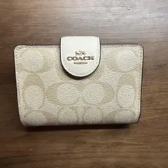 COACH二つ折り財布C0082 新品未使用　チョーク×グレイシャーホワイト COACH コーチ C0082 二つ折り財布 チョーク×グレイシャーホワイト