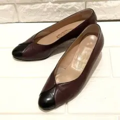 【美品】YoshinoyaGINZA レザー パンプス ブラウン 22.5cm