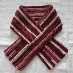 【値下げしました】ハンドメイド　ミニマフラー　かぎ針編み