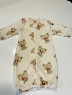 クマ柄 フリース ツーウェイドレスオール50〜60