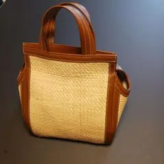 新品未使用】人気のLUDLOW（ラドロー）カゴバッグ ラフィアグレープ