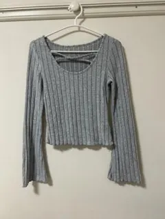 レディース 薄手ニット グレーニット グレー M/まとめ買い・お値下げ可