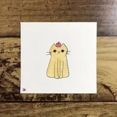 【1220】【茶トラ猫の絵】オリジナル手描きアナログイラスト原画自作創作アート