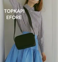 【極美品】TOPKAPI EFORE ワイドベルト　スクエアショルダーバッグ 黒のサムネイル