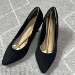 新品◆ブラックスエードハイヒール