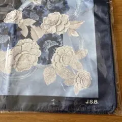J.S.B. スカーフ 花柄 ネイビー ブルーのサムネイル
