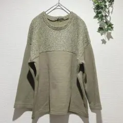 【ゴールデンベア】レディース　オリーブグリーン ニット 長袖　Mサイズ