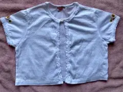 ミキハウス ★ ボレロ　カーディガン　白　羽織　半袖　110サイズ