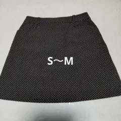 LANVIN SPORT ゴルフウエア ドット柄スカート 黒白