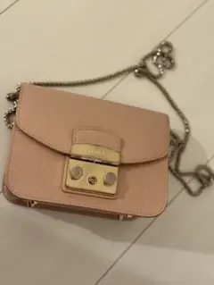 【FURLA】メトロポリス　ピンクレザーショルダーバッグ
