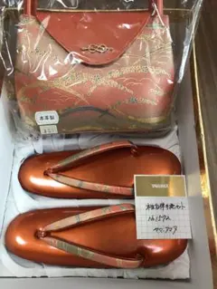 和装用  草履とバッグ(本革友禅)のセット