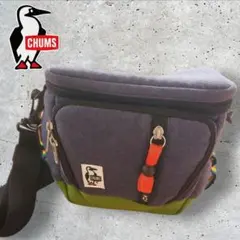 CHUMS ショルダーバッグ ダークブルー/グリーン　カメラバック