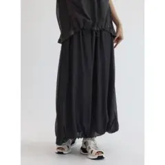 LASUD シフォンバルーンスカート　フリー　黒　ブラック　フリーのサムネイル