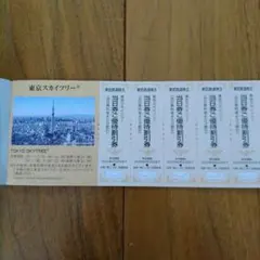 匿名翌日迄に発送 東京スカイツリー当日券ご優待割引券(3割引) 5枚 おまけ付き