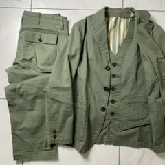 The Stylist Japan 3ピース セットアップ 伸縮 カーキ XS