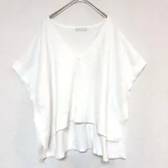 ホワイト Vネック 半袖 Tシャツ ラーモワールドゥリュクス