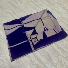 着物反物ハギレ 紫と薄紫【状態悪】