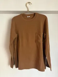 ユニクロU　クルーネックT ブラウン Mサイズ